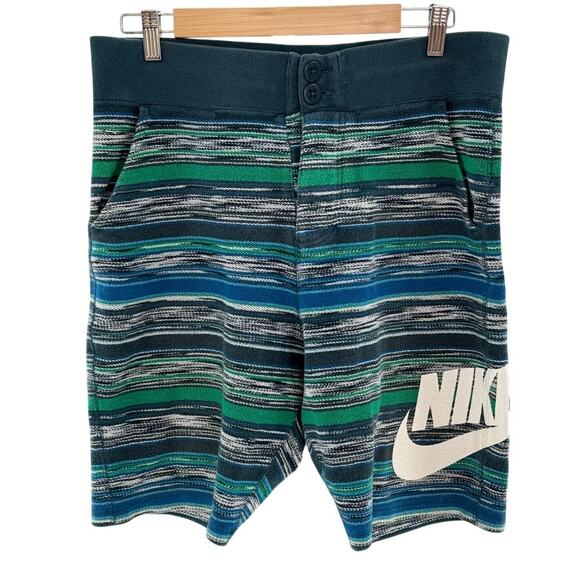 Nike F.C. 1994 Men's Stretch Striped Spellout Logo Shorts Sz M - Picture 1 of 7